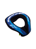 Alpinestars Sequence Jugend-Nackenprotektor, Motocross-Nackenschutz, Blau und Weiß, ergonomischer doppeldichter Schaumkern
