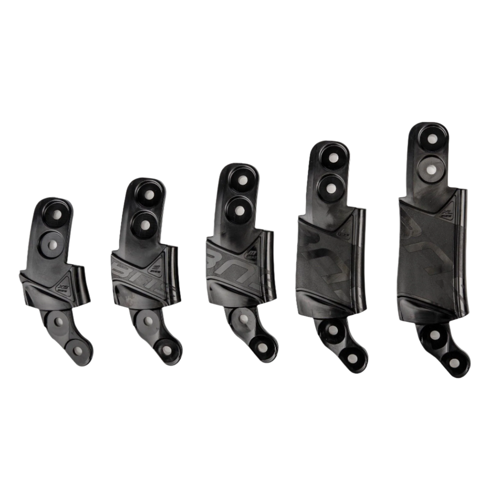 Alpinestars BNS Size Adapter Kit, Bionic Neck Support Accessory, Black, five plastic sizing components of varying heights for precise brace adjustment, modular fit components for off-road protection