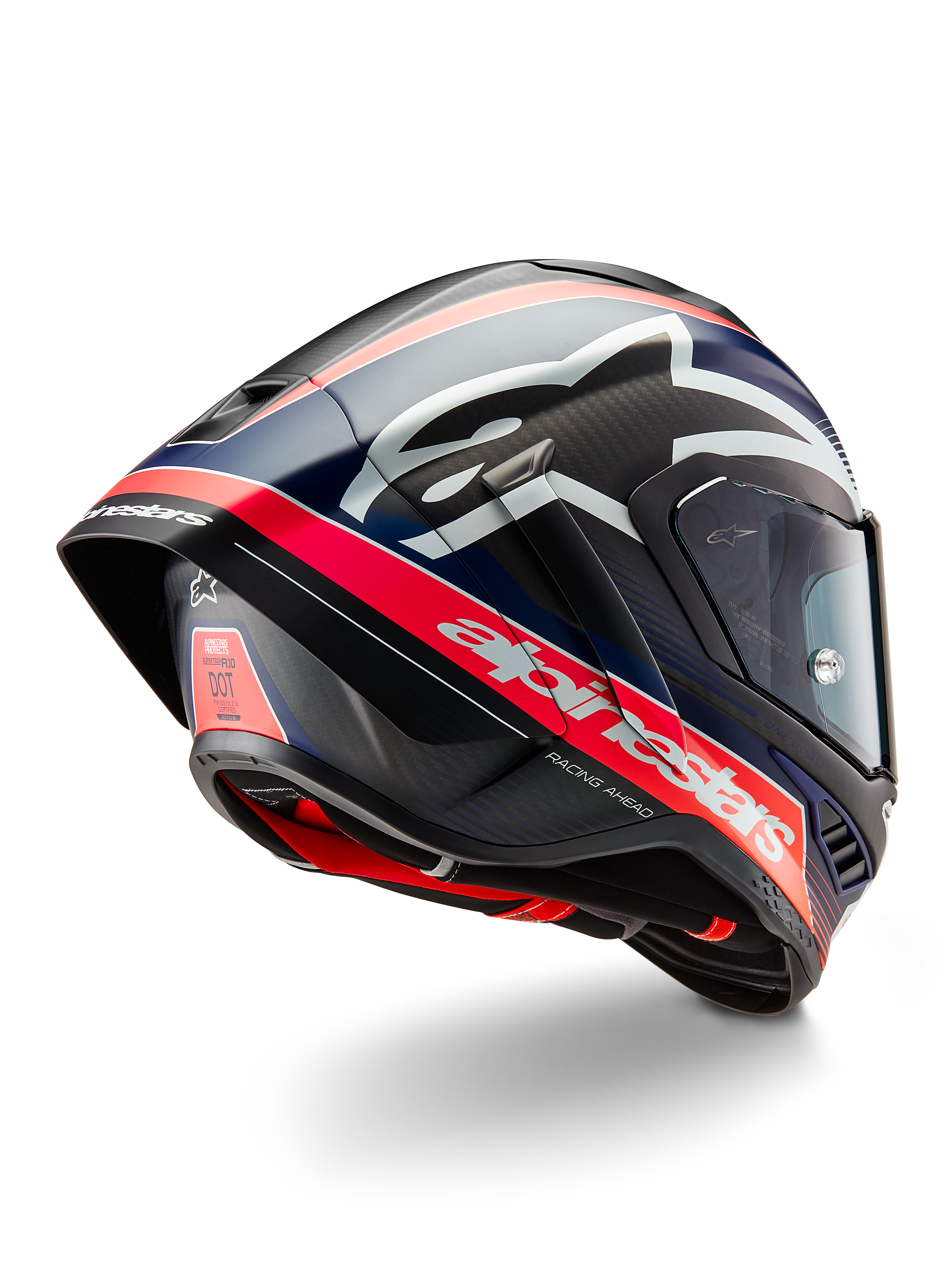 XS / Schwarz Carb Rot Fluo D Blu Matt