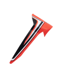 Alpinestars Supertech R10 Miller Standard Limited Edition Spoiler, aerodynamischer Heckspoiler für Motorradhelme, Rot mit schwarz-weißen Streifen, schlankes Renndesign, Ersatz-Zubehör für S-R10 Helme