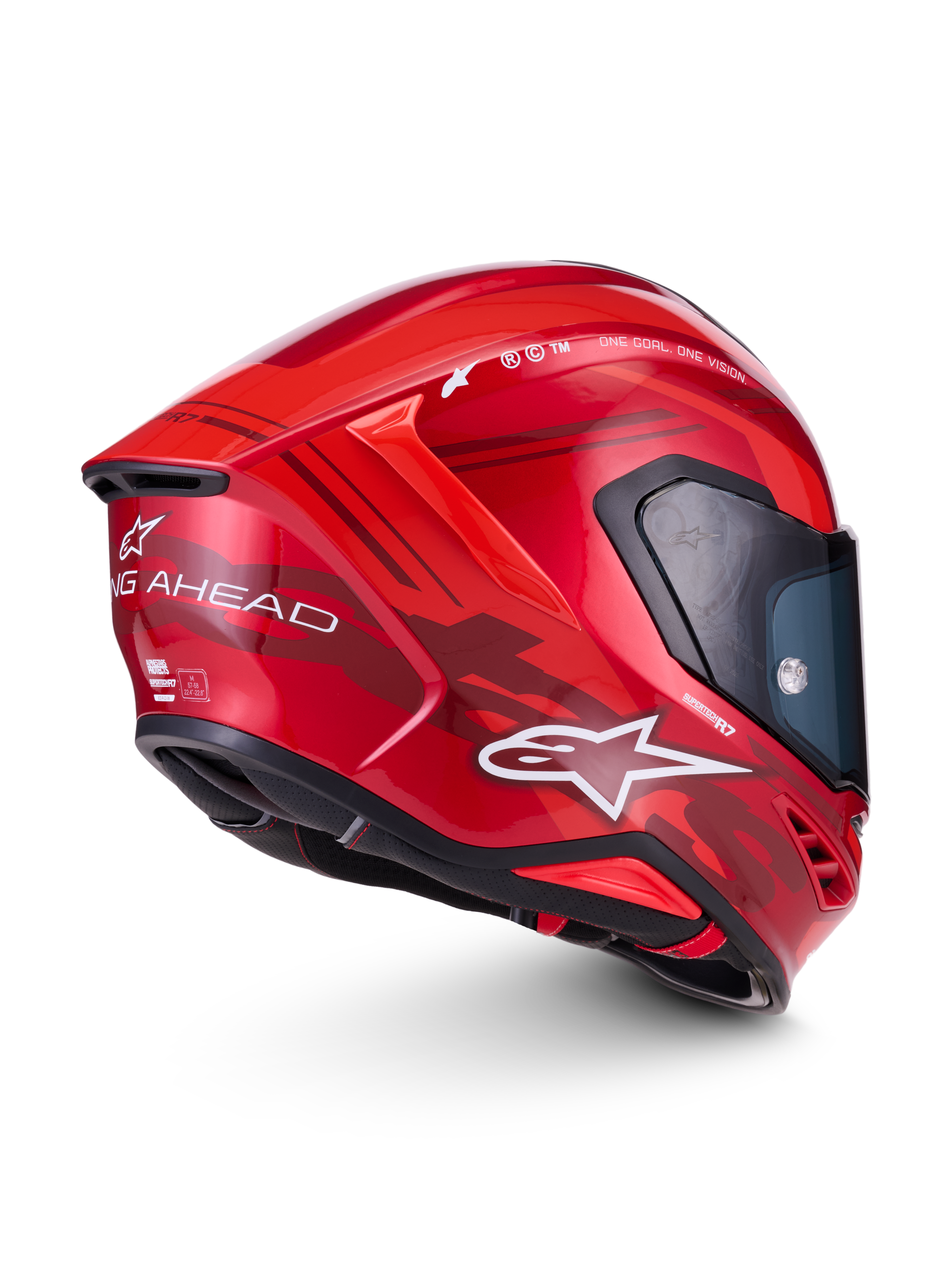 L / Red White Glossy