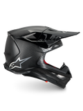 Alpinestars Supertech M10 Fame Helm, Motocross-Rennhelm aus mattem Carbon, Schwarz, ECE 22.06-zertifiziert.
