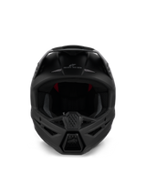 Alpinestars S-M3 Solid Helmet ECE 22.06, Motocross Helmet, Matte Black, front view showing aggressive chin guard ventilation and 'ONE GOAL - ONE VISION' branding, sleek design for off-road racing