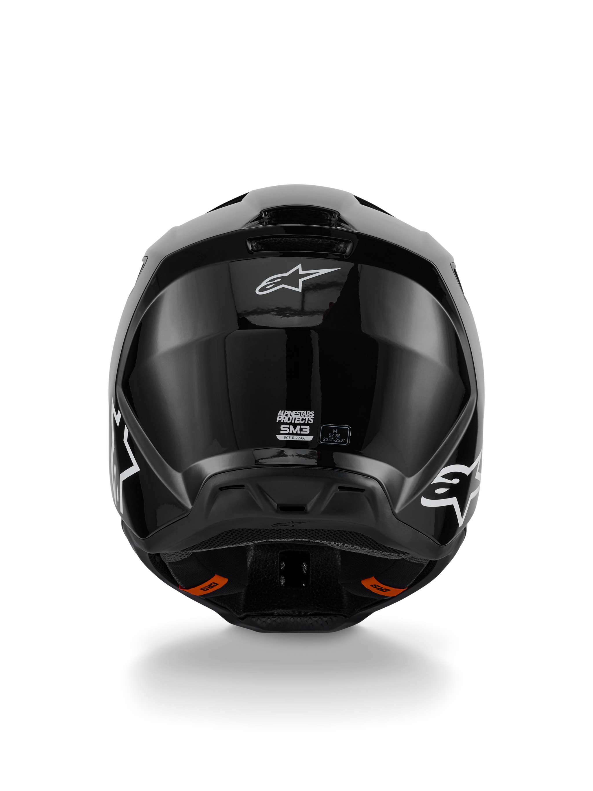 fahrradhelm schwarz glänzend SM3 Solid Helm - MX Helm ECE06