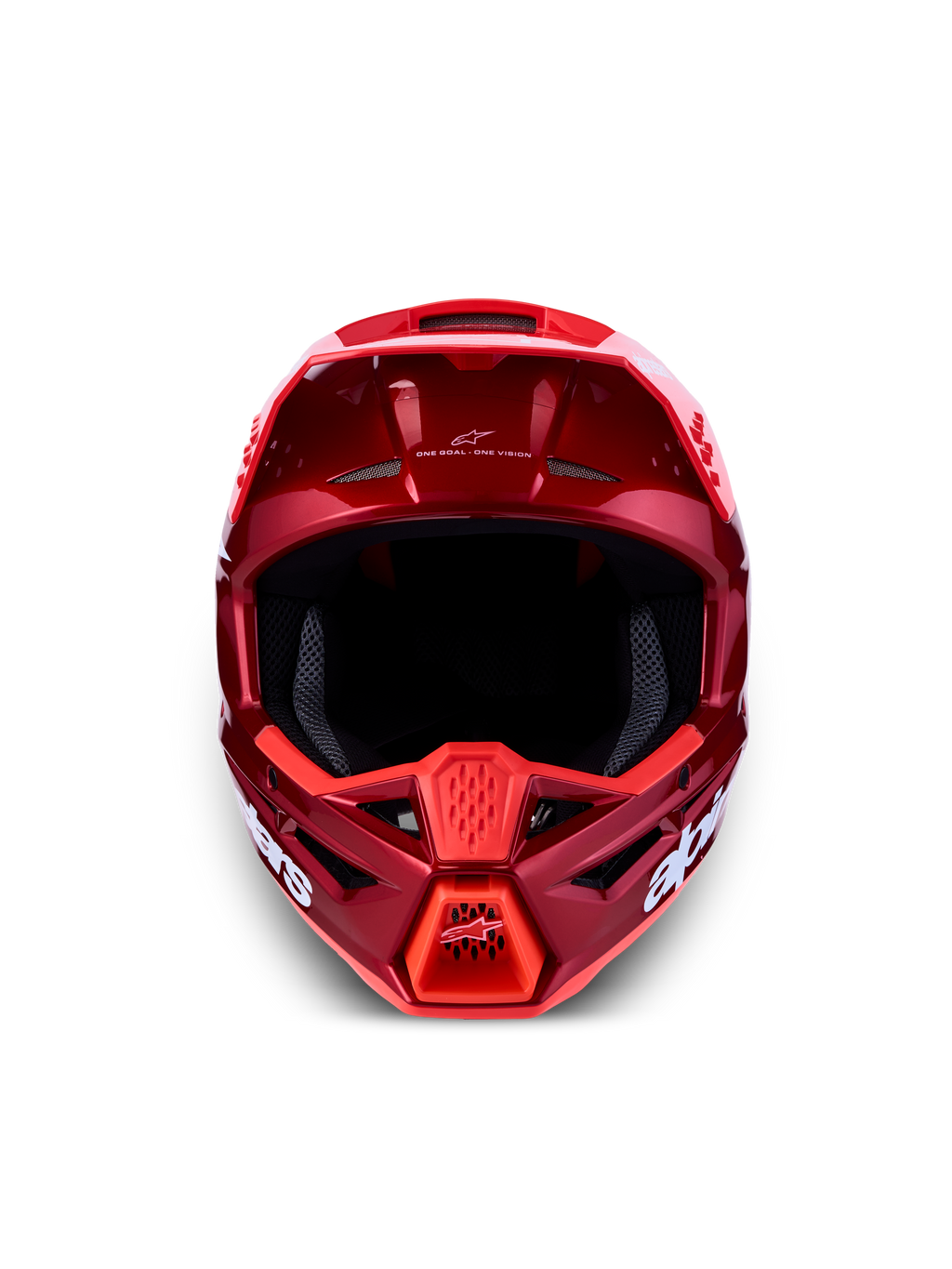 Alpinestars SM3 Radium Helmet ECE06, motocross helmet, red and white, ECE 22.06 certified, lightweight thermo-injected shell.