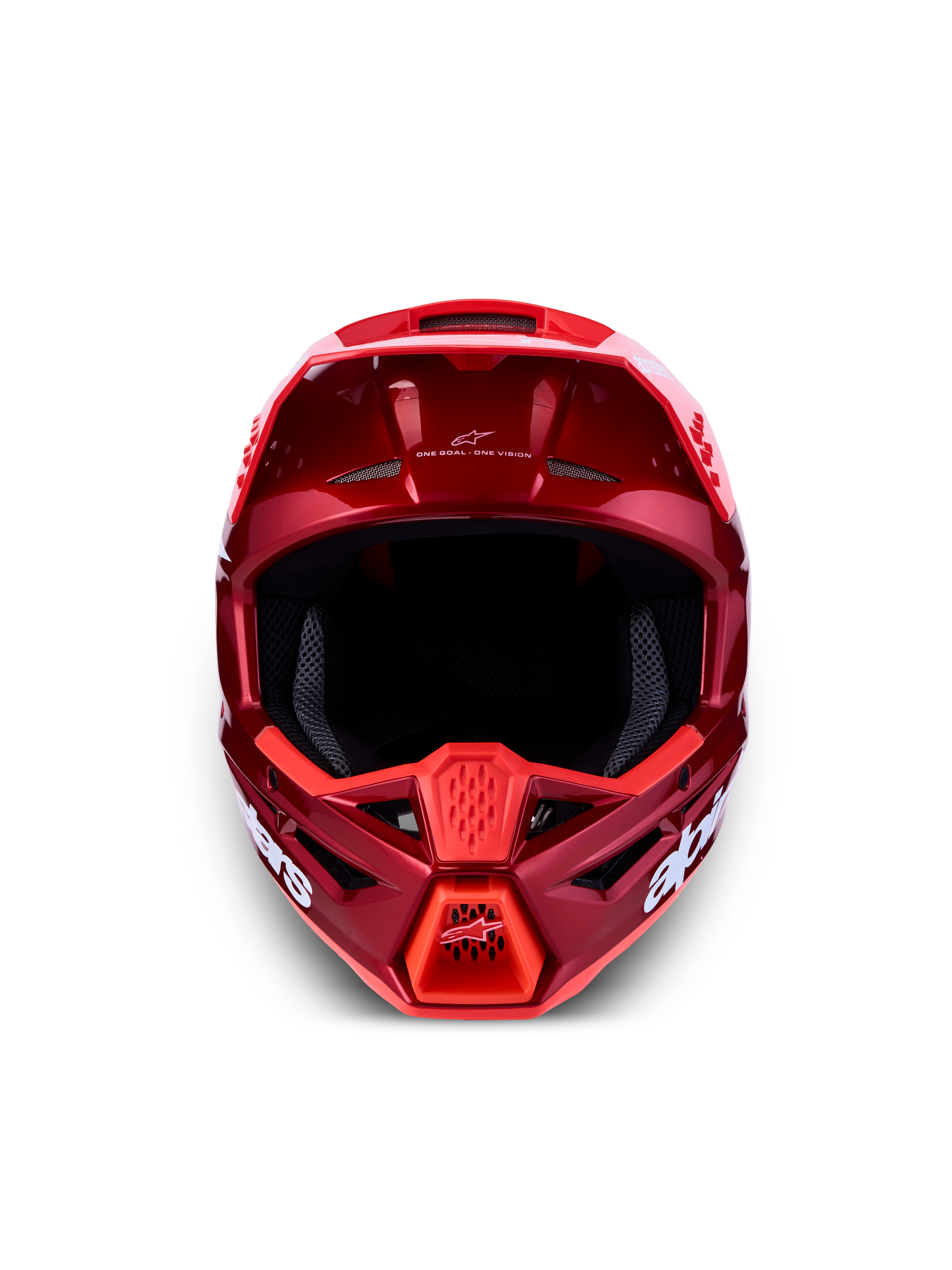 Alpinestars SM3 Radium Helmet ECE06, motocross helmet, red and white, ECE 22.06 certified, lightweight thermo-injected shell.