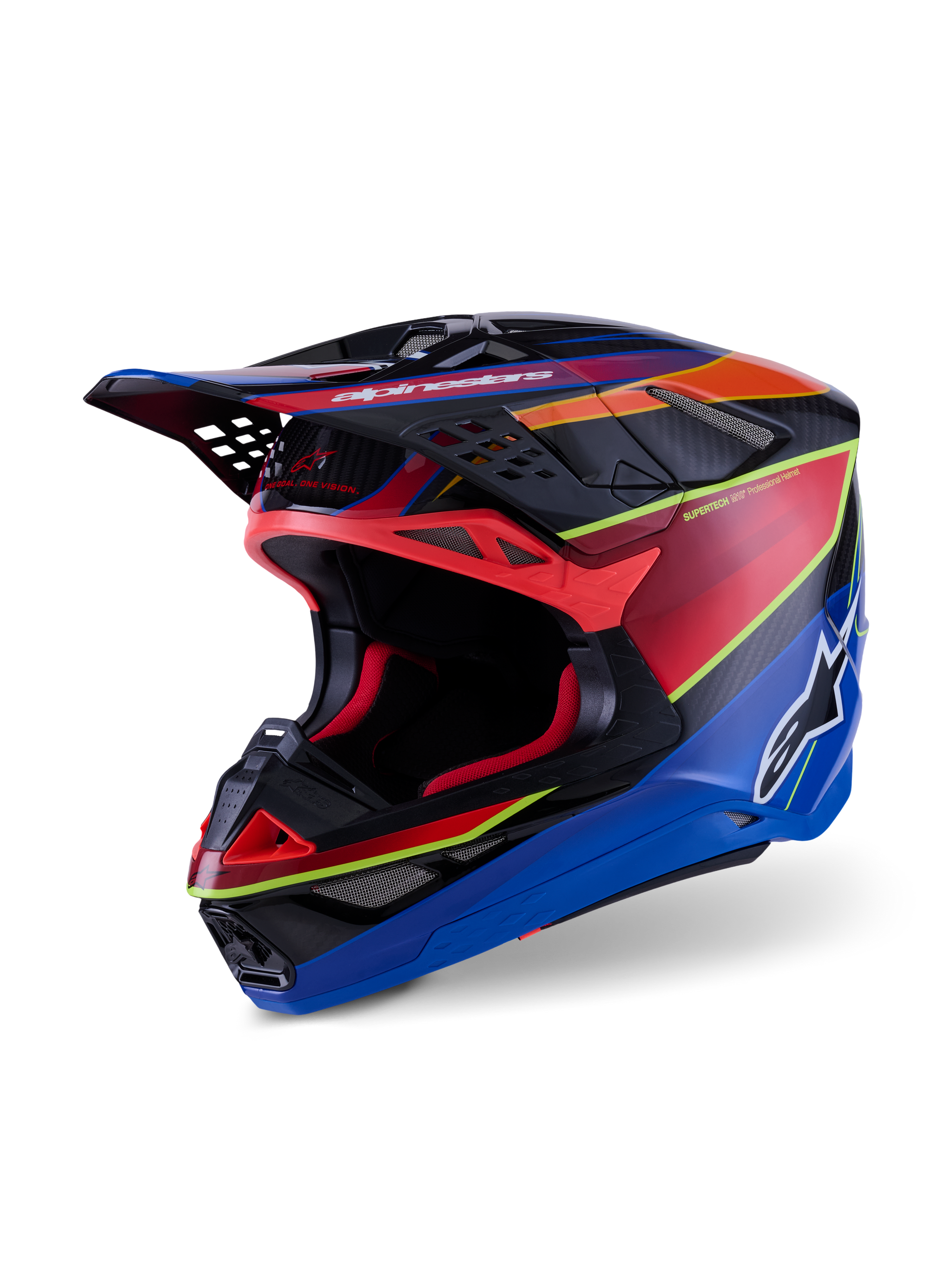 Supertech M10 Era ECE 22.06 Helm Blue Red Yellow Fluo Glossy