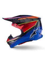 Supertech M10 Era ECE 22.06 Helm Blue Red Yellow Fluo Glossy