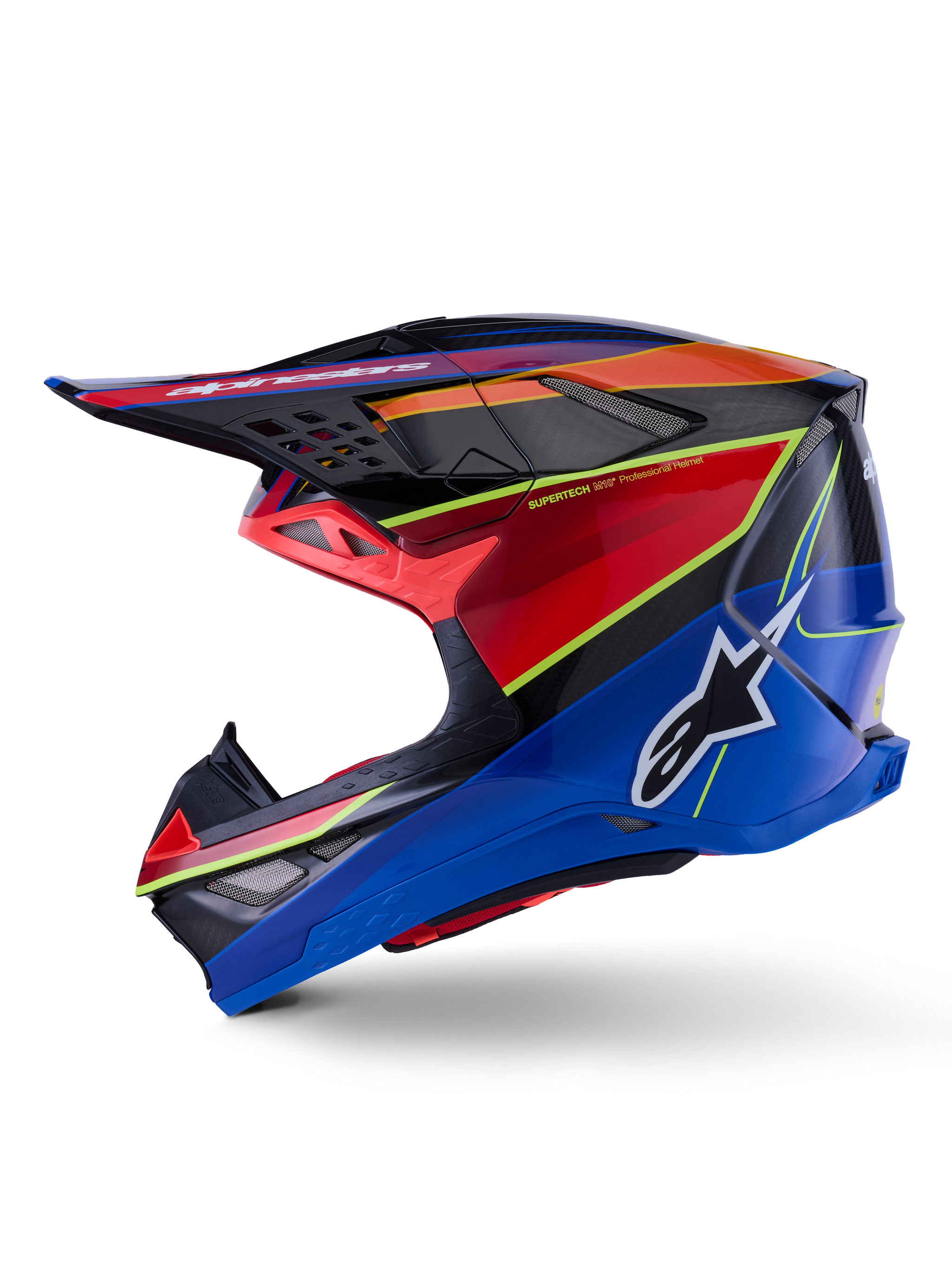 Supertech M10 Era ECE 22.06 Helm Blue Red Yellow Fluo Glossy
