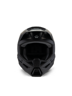 Alpinestars S-M3 Youth Solid Helmet, Motocross Helmet, Black Matt, front view, featuring a matte finish, ventilation ports on the chin bar and forehead, white SM3 logo, sleek aerodynamic design for off-road racing