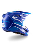 Alpinestars Yamaha S-M3 Helm ECE 22.06, Motocross-Helm, Blau Weiß Glänzend, mit Yamaha- und Alpinestars-Branding, weißes Stern-Logo an der Seite, mehrere Belüftungs- und Entlüftungsöffnungen, aerodynamisches Design für Offroad-Performance