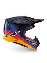 ```json
{
  "alt_text": "Alpinestars Supertech S-M10 Black Hole Helmet, Motorcycle Racing Helmet, Black, ECE R22.06 Certified, advanced carbon fiber shell construction"
}
```