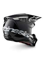 Alpinestars S-M5 Helm Corp ECE 22.06, Motocross-Helm in Dunkelgrau glänzend und Weiß, ECE-zertifiziert für Offroad.