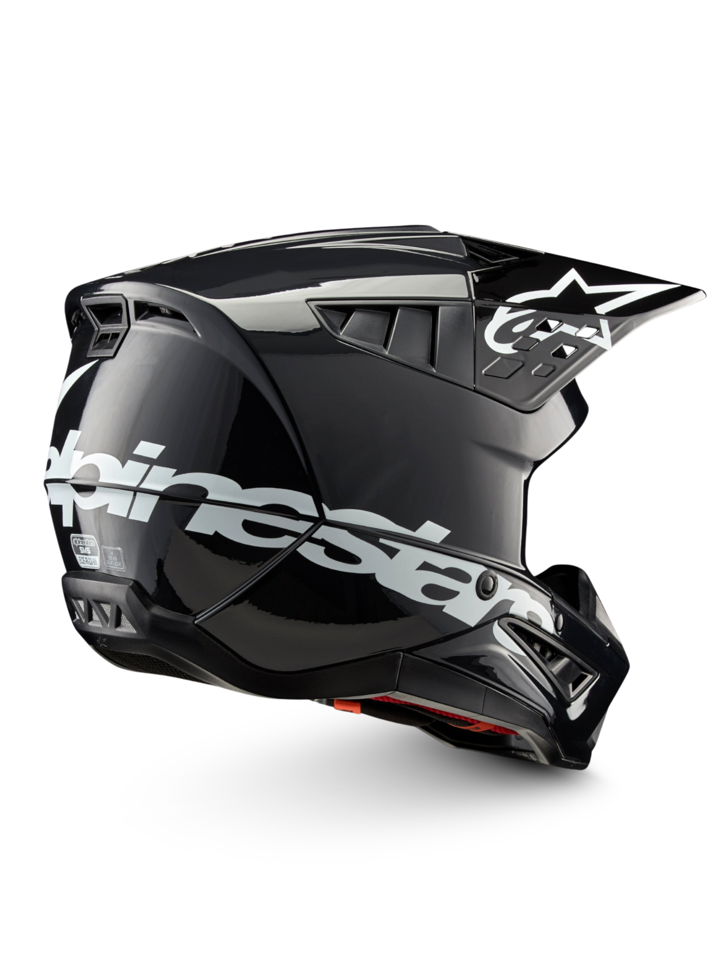 Alpinestars S-M5 Helm Corp ECE 22.06, Motocross-Helm in Dunkelgrau glänzend und Weiß, ECE-zertifiziert für Offroad.
