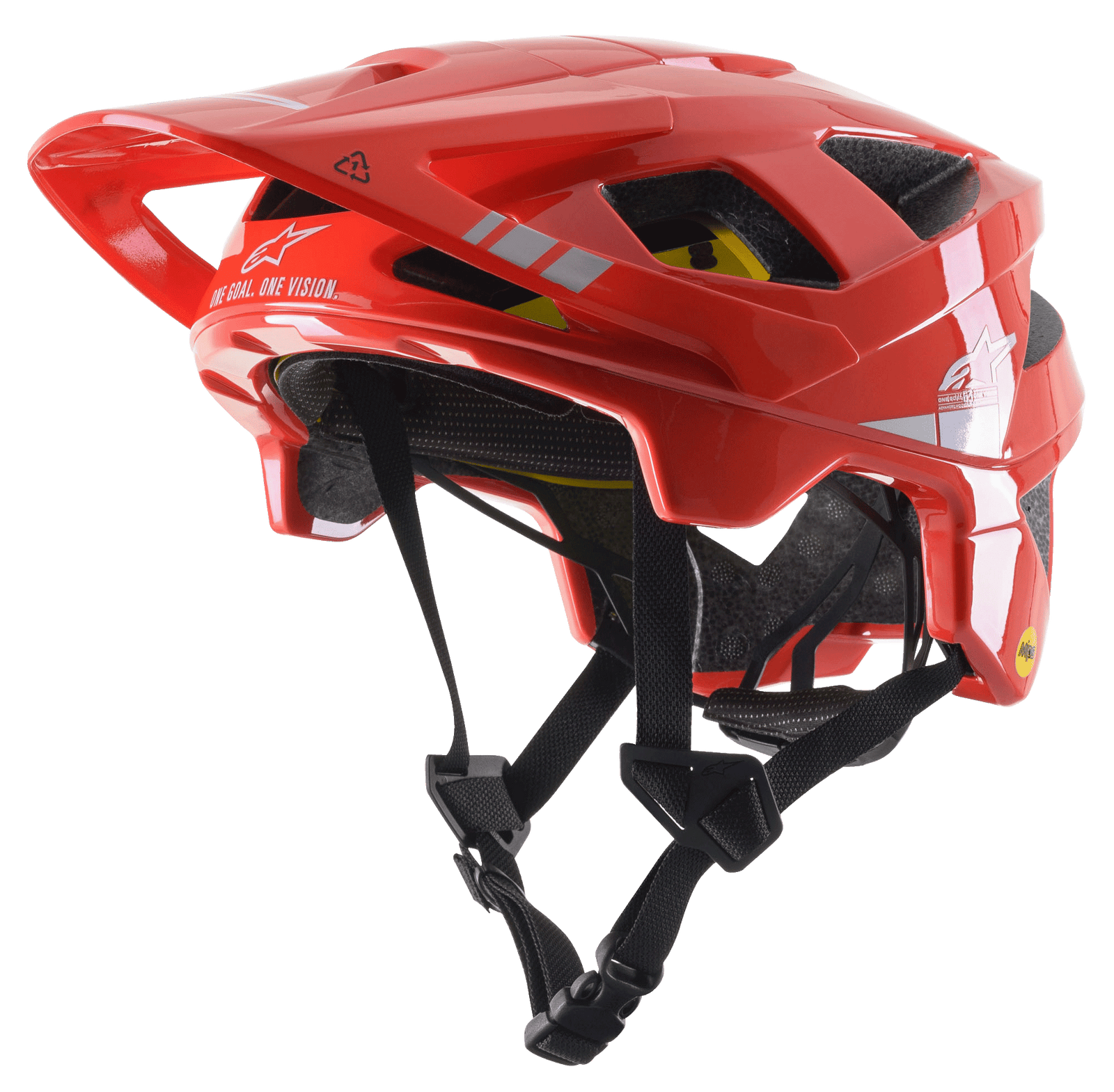 stylischer mtb helm L / Hellrot Hellgrau Glänzend