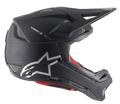 Alpinestars Missile Tech Solid Helm in Schwarz Matt, Downhill-MTB-Helm mit Mesh-Belüftung und silbernem Logo.
