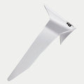 Alpinestars Supertech R10 Solid Standard Spoiler, replacement motorcycle helmet accessory, Solid White Glossy, aerodynamic design with black logo, official spare part for S-R10 helmets
