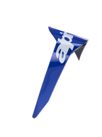 Alpinestars Supertech R10 Arius Standard-Spoiler, aerodynamisches Helm-Ersatzteil, glänzendes Blau mit weißem Alpinestars-Branding, präzisionsgeformter Kunststoff für Stabilität bei hohen Renngeschwindigkeiten