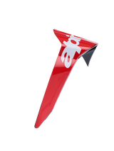 Supertech R10 Arius Standard Spoiler, Red and White, Aerodynamic Helmet Spoiler, Glossy Finish with Black Edge