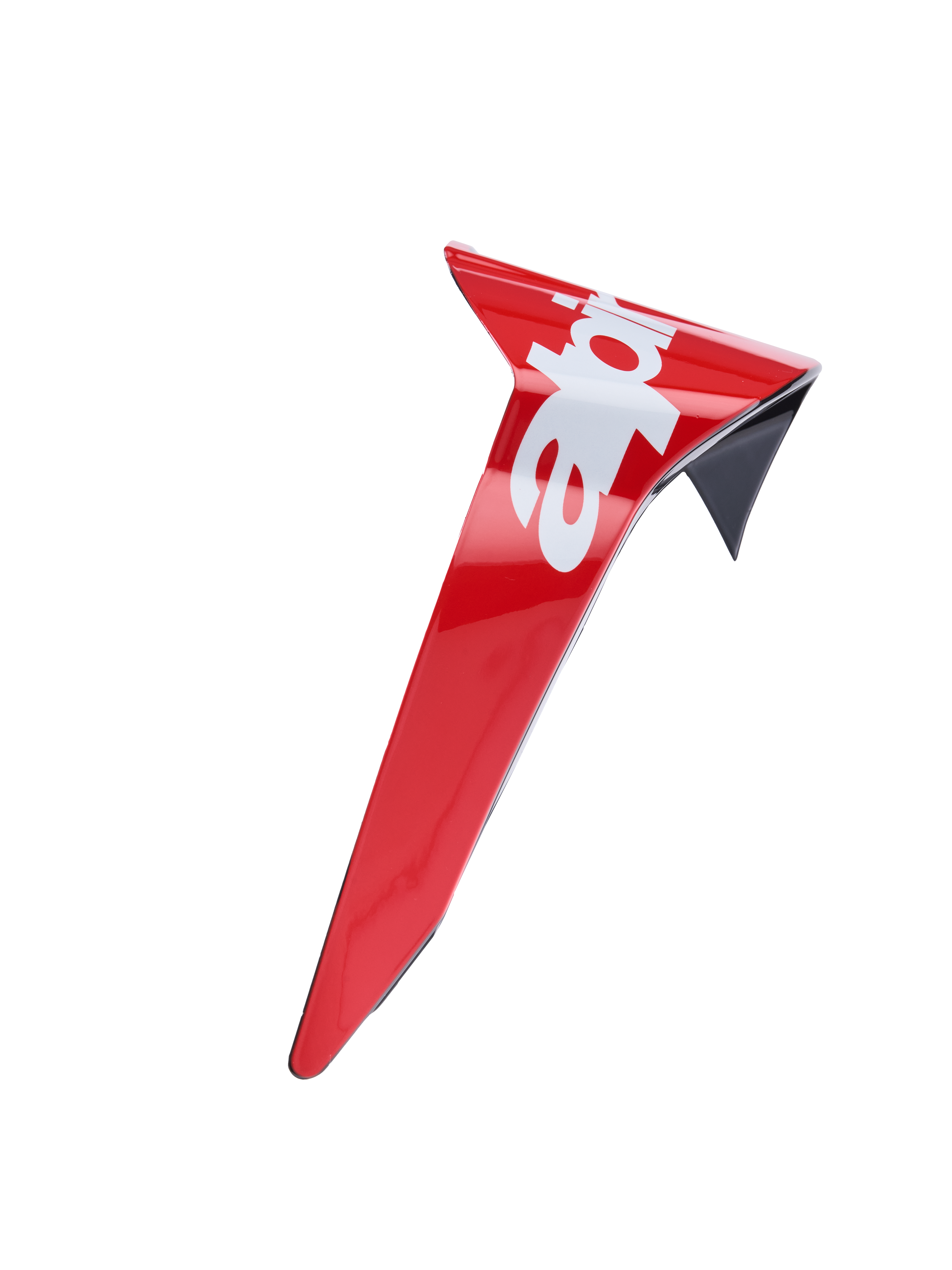 Alpinestars Supertech R10 Arius Standard Spoiler, Glänzend Rot und Weiß, Aerodynamisches Helmzubehör, Ersatz-Spoiler mit schwarzem Rand und Logo-Detail
