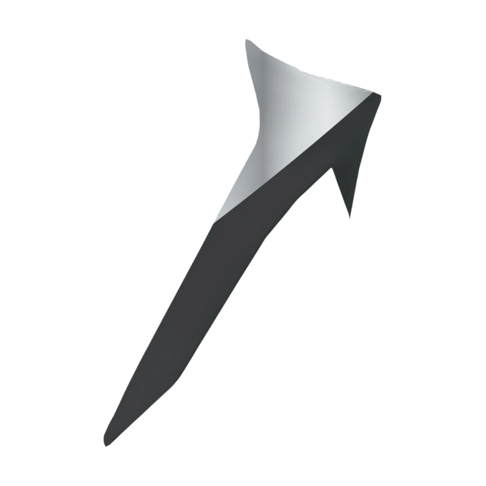 Alpinestars Supertech R10 Element Standard Spoiler, Helmet Accessory, Black Carb Silver and Black Glossy, aerodynamic rear component for S-R10 helmets, sleek angular profile with a high-gloss finish