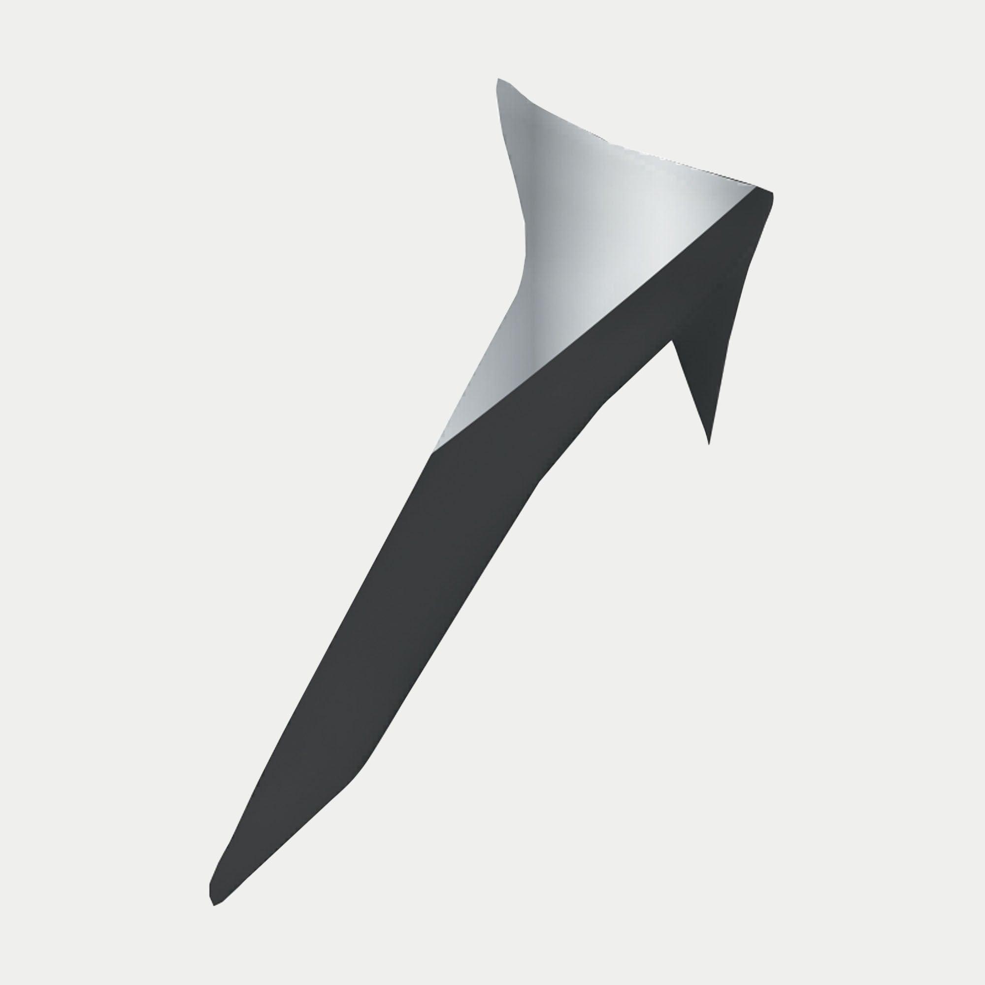 Alpinestars Supertech R10 Element Standard Spoiler, Helmzubehör, Schwarz und Silber, aerodynamische Flügelkomponente mit elegantem, kantigem Design und glänzendem Finish, entwickelt für verbesserte Stabilität und Luftzirkulation