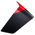 Alpinestars Supertech R10 Element Rennspoiler, Helmzubehör, Glänzendes Schwarz und Leuchtendes Rot, aerodynamisches Ersatzteil für S-R10 Helme, schlankes, spitz zulaufendes Profil
