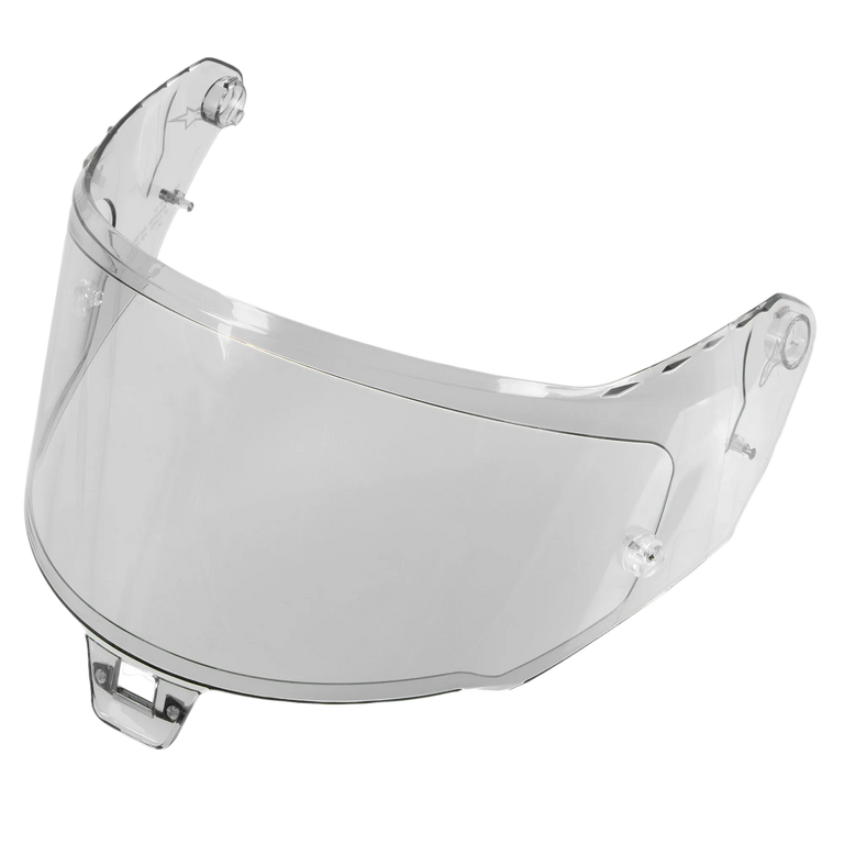 Alpinestars Supertech R10 AFHS-01 Shield, Replacement Helmet Visor, Photochromic, clear curved plastic design with attachment mechanisms, compatible with S-R10 racing helmets, UV protected and scratch resistant finish