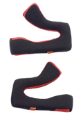 Alpinestars S-M5 Ersatz-Wangenpolster, Helmzubehör, Schwarz und Rot, Set mit zwei ergonomischen Innenpolstern, atmungsaktive Mesh-Konstruktion mit roter Paspelierung, für optimalen Komfort und Passform von Motocross-Helmen