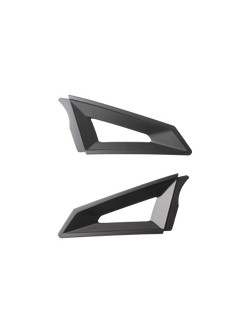 Alpinestars S-M3 Top Vent Sides, Schwarz, Paar Ersatz-Belüftungskomponenten für Helme, geometrisches Design mit dreieckigen Ausschnitten, matte Oberfläche, Kunststoffkonstruktion für Motocross-Helme