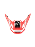 Alpinestars S-M7 Deed ECE06 Visier, MX-Helmvisier, Rot, Schwarz und Weiß glänzend, kantiges aerodynamisches Design mit weißem Stern-Logo auf schwarzem Mittelpanel, SM7- und Deed-Branding, glänzendes Finish für Offroad-Performance