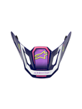 Alpinestars S-M7 Deed Visor, Motocross Helmet Accessory, Purple Pink and White, glossy finish featuring neon yellow star logo and SM7 branding, angular aerodynamic design for off-road racing