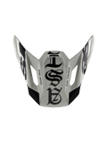 Alpinestars Limited Edition S-M7 Wolf Dust Schirm 22.06, Motocross-Helm-Ersatzschirm, Dune und Schwarz glänzend, mit Grafiken im Gothic-Stil und „ONE GOAL“ „ONE VISION“ Text, aerodynamisches Design für Offroad-Rennsport