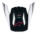 Alpinestars S-M5 Compass Visier, Motocross-Helmschild, Schwarz Diva Pink Glänzend, mit pinkem Astars-Logo und weißen Seitenakzenten, Ersatzvisier für Supertech M5 Offroad-Helme