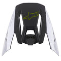 Alpinestars S-M5 Bond Visier, Ersatz-Helmpeak, Silber und Neongelb Glänzend, mit zentralem neongelbem Stern-Logo, SM5-Schriftzug und weißen Seitenpanels mit ASTARS-Branding, glänzendes Finish für Motocross-Schutz