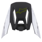Alpinestars S-M5 Bond Visier, Helmzubehör, Silber Gelb Fluo Glänzend, dunkelgrauer Mittelteil mit neongelbem Logo, silberne Seitenpanele mit Astars-Branding, glänzendes Finish, Ersatzvisier für S-M5 Motocross-Helme