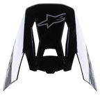 Alpinestars S-M5 Rover Visier, Motocross-Helm-Zubehör, Schwarz Anthrazit Camo Glänzend, glänzendes schwarzes Finish mit grauem Stern-Logo, aerodynamisches Design mit Aussparungen für den Luftstrom