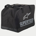 Alpinestars Supertech Semi Rigid Helmetscheltasche, Motorradhelmtasche, Schwarz und Silber, langlebige Konstruktion mit stabilen Tragegriffen und großem Supertech-Logo