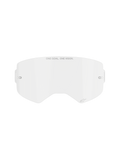Alpinestars Supertech Klarsichtscheibe, Ersatzglas für Motocross-Brillen, transparentes, schlagfestes Polycarbonat, „ONE GOAL. ONE VISION.“-Schriftzug oben und kleines Logo-Detail, mit seitlichen Haltestiften für Abrissfolien