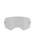 Alpinestars Supertech Smoke Lens, Goggle Replacement Lens, Medium Smoke Gray Tint, featuring 'ONE GOAL. ONE VISION.' text, curved polycarbonate design with built-in tear-off posts, off-road and motocross accessory