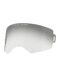 Alpinestars Supertech Photochromic Linse, graue Motocross-Ersatzscheibe mit Anti-Beschlag-Schutz und Tear-Off-Pfosten.