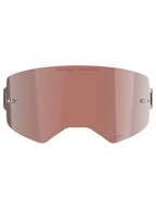 Alpinestars Supertech Mirror Lens, Motocross-Brillen-Ersatzscheibe, Mirror Silver mit rotbrauner Absolute Vision™ Tönung, reflektierende Oberfläche mit integrierten Tear-Off-Pins, „ONE GOAL. ONE VISION.“ Gravur und Alpinestars-Logo