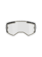 Alpinestars Supertech Doppelscheiben-Glas, Ersatzglas für Motocross-Brille, Transparent, belüftetes Design mit grauen Schaumstoffdichtungen, mit „ONE GOAL. ONE VISION.“-Branding am oberen Rand, gebogenes Anti-Beschlag-Polycarbonat für den Offroad-Einsatz.