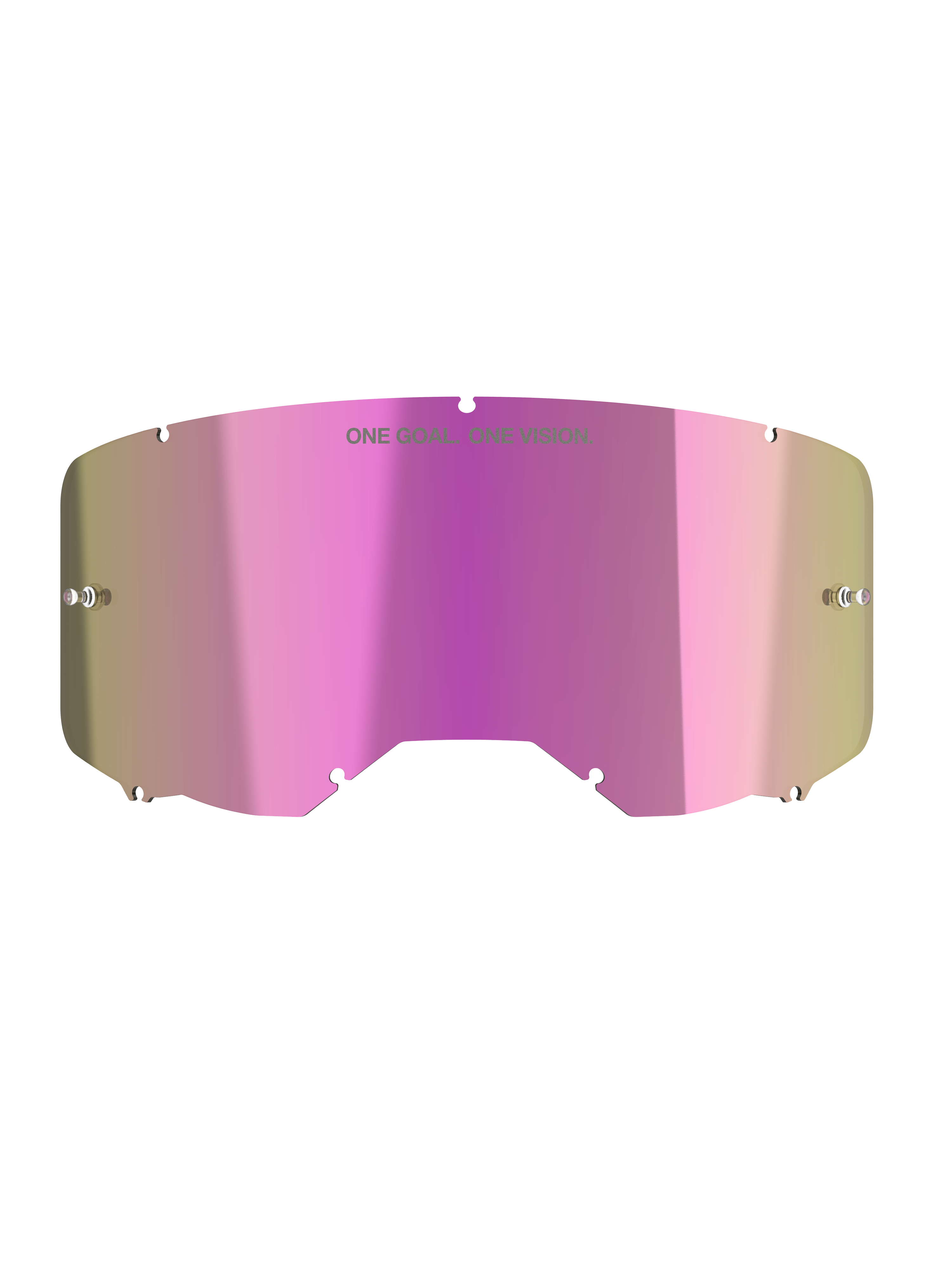 Alpinestars Vision 8-5-3 Mirror Pink Lens, motocross goggle replacement part with a reflective pink finish for off-road use.