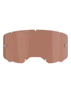 Alpinestars Vision 8-5-3 Goggle Lens, Copper Rose tint, replacement motocross goggle lens featuring "ONE GOAL. ONE VISION." text, curved polycarbonate design with tear-off pins for off-road racing