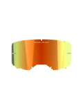 Alpinestars Vision 8-5-3 Spiegel-Linse, Motocross-Brillenzubehör, Mirror Red Finish mit orange-gelbem Farbverlauf, „ONE GOAL. ONE VISION.“ Schriftzug, integrierte Abreißstifte, eingekerbte Ränder für sichere Rahmenmontage