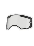 Alpinestars Vision 8-5-3 Doppelscheibe, klare Ersatzscheibe für Crossbrillen, Doppelscheiben-Konstruktion mit schaumstoffunterstützter Belüftung, integrierte Tear-off-Pfosten, Sieben-Schlüsselloch-Verriegelungssystem, „ONE GOAL. ONE VISION.“ Aufdruck am oberen Rand