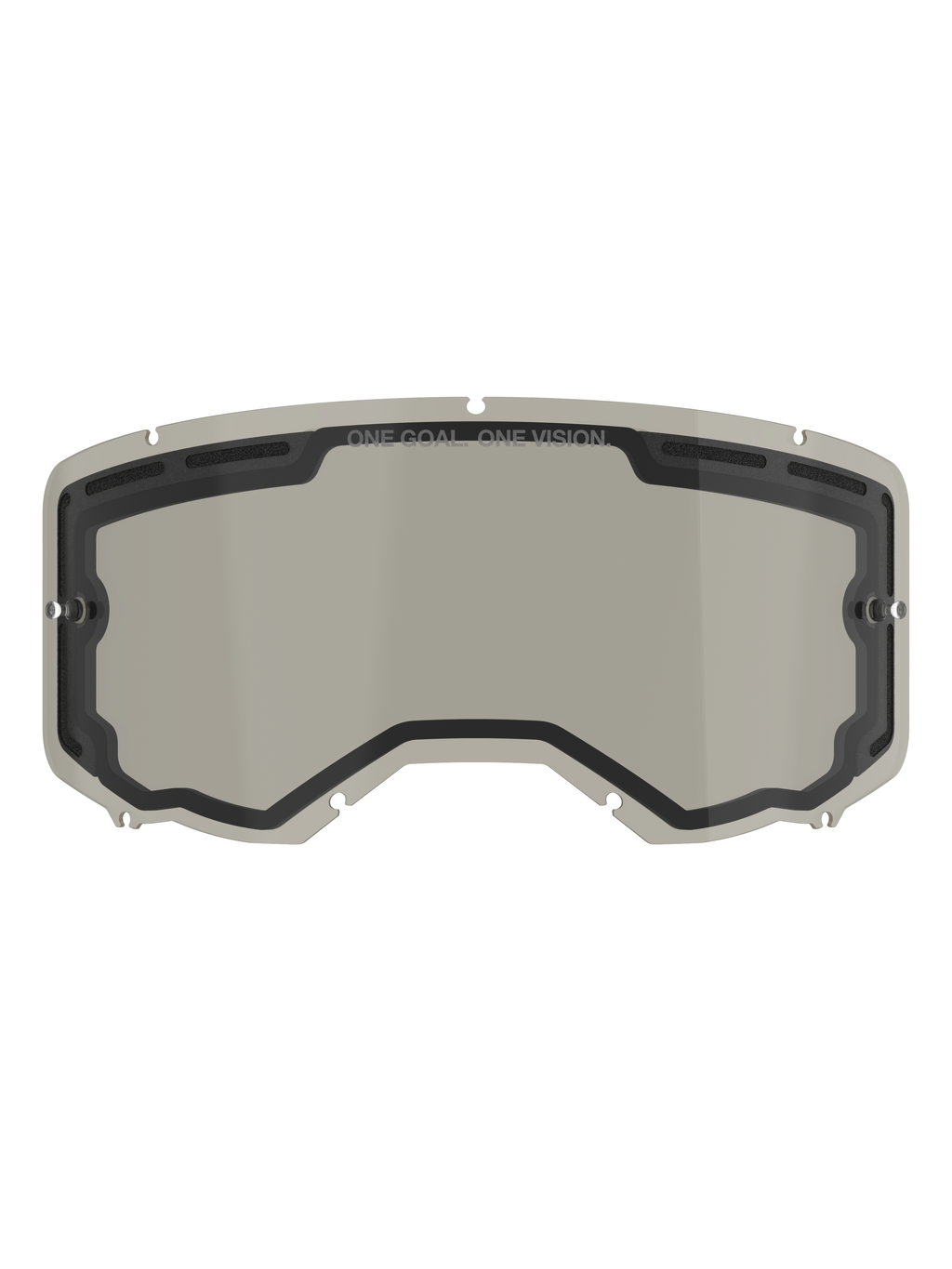 Alpinestars Vision 8-5-3 Doppelscheibenglas, Ersatzglas für Motocross-Brillen, rauchgraue Tönung, gebogenes Polycarbonat mit Belüftungsöffnungen und integrierten Tear-Off-Halterungen, Motocross-Zubehör