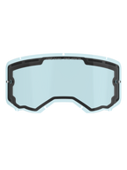 Alpinestars Vision 8-5-3 Doppelscheibe, hellblau getöntes Ersatz-Brillenglas, schwarze Innendichtung mit „ONE GOAL. ONE VISION.“ Branding, seitliche Abreißstifte, gebogenes Design mit Belüftung oben für Motocross und Offroad-Fahrten