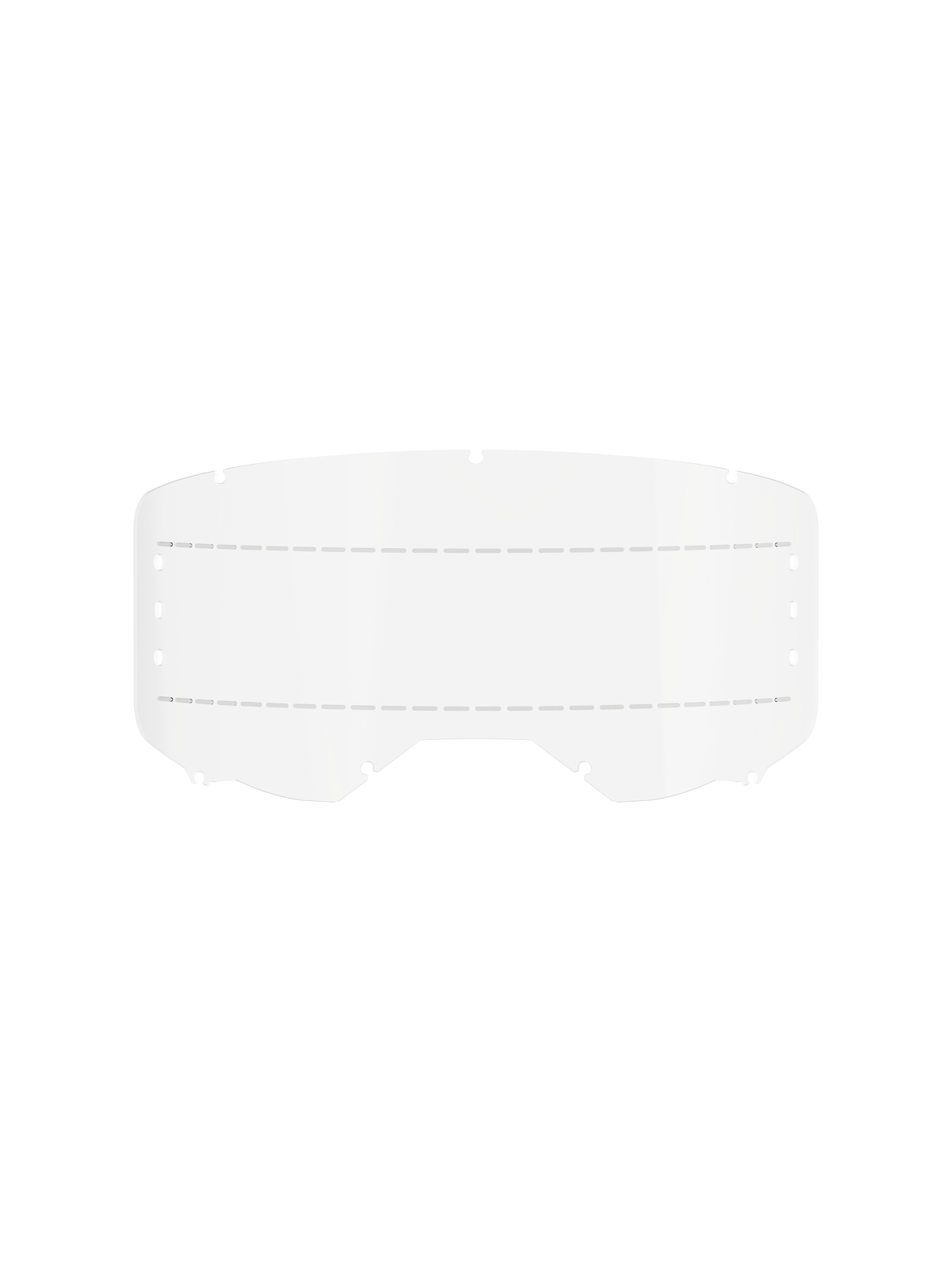 Alpinestars Vision 8-5-3 Roll Off Film, Klar, transparente Ersatzlinse aus Polycarbonat für Motocross-Brillen, mit gestrichelten Silikon-Gleitlinien und Sieben-Schlüsselloch-Verriegelungssystem, langlebiges Offroad-Rennsportzubehör
